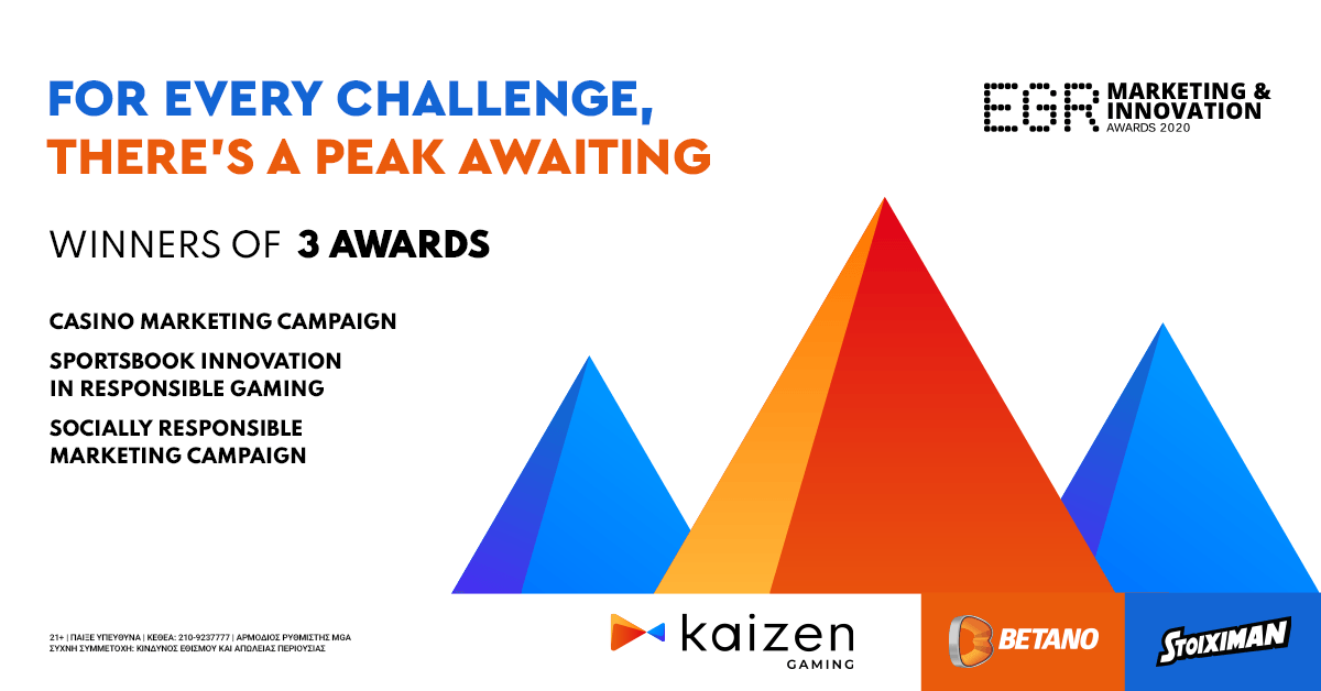 Τρία βραβεία στα EGR Marketing & Innovation Awards 2020 για την Kaizen Gaming